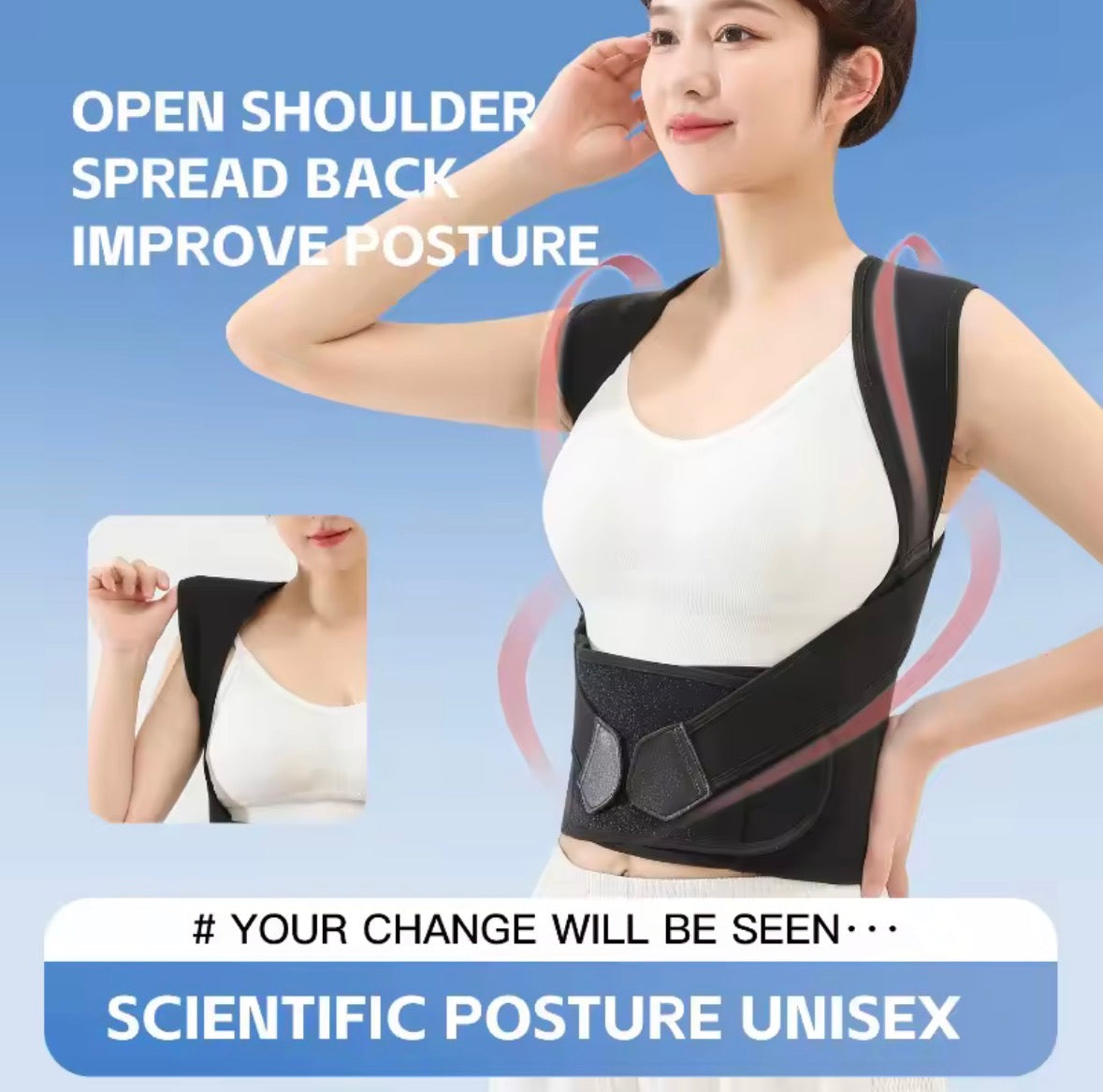 Adjustable Back Posture Corrector – Relieve Neck & Shoulder Pain